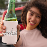 Rafraîchisseur Pour Canette Citation moderne Pastel Pink Inhale Exhale<br><div class="desc">Citation moderne Pastel Pink Inhale Exhale</div>