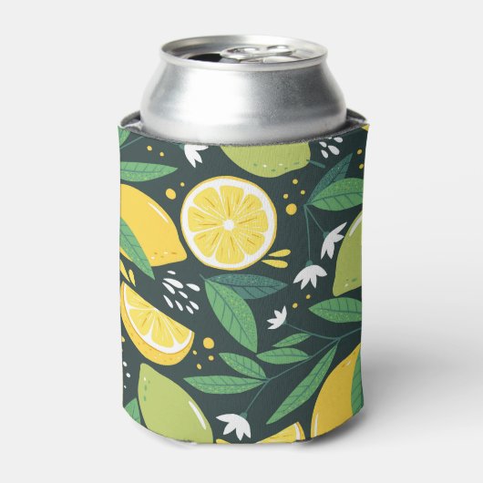 Rafraîchisseur Pour Canette Citron Abstrait : Art Moderne Sans Seamless. (Can devant)
