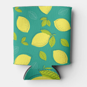 Rafraîchisseur Pour Canette Citron avec Motif Feuille.