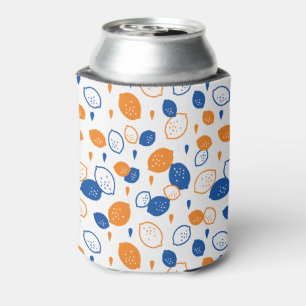 Rafraîchisseur Pour Canette Citron bleu et orange Motif Jouer sur le thème des