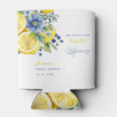 Rafraîchisseur Pour Canette Citron bleu floral Fête des mariées (Dos)