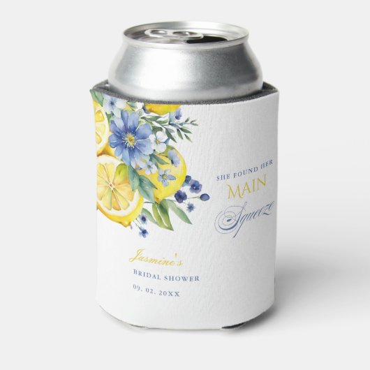 Rafraîchisseur Pour Canette Citron bleu floral Fête des mariées (Can Dos)