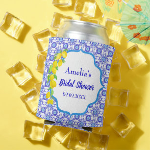 Rafraîchisseur Pour Canette Citrons à l'aquarelle Positano Amalfi Carrelage Nu