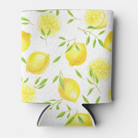 Rafraîchisseur Pour Canette Citrons et feuilles (Devant)