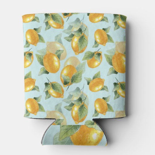 Rafraîchisseur Pour Canette Citrons Feuilles : Aquarelle Impression transparen (Dos)