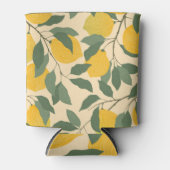 Rafraîchisseur Pour Canette Citrons sur branches : arrière - plan jaune. (Devant)