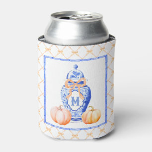 Rafraîchisseur Pour Canette Citrouille d'automne   Monogramme de pot de gingem