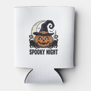 Rafraîchisseur Pour Canette Citrouille de Halloween Chat Chapeau de Sorcière V