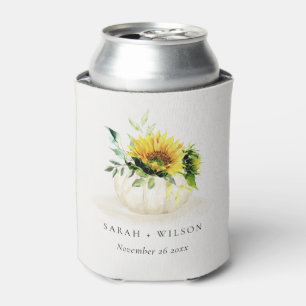 Rafraîchisseur Pour Canette Citrouille de tournesol rustique Flora Mariage d'a