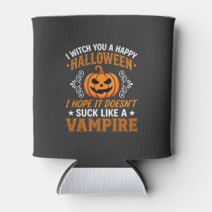 Rafraîchisseur Pour Canette Citrouille de vampire drôle d'Halloween
