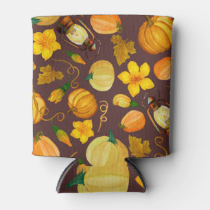 Rafraîchisseur Pour Canette Citrouille Harvest Motif d'aquarelle d'automne