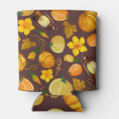 Rafraîchisseur Pour Canette Citrouille Harvest Motif d'aquarelle d'automne (Dos)