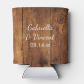 Rafraîchisseur Pour Canette Citrouille rustique Chute Nage Mariage Faveur (Dos)