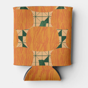 Rafraîchisseur Pour Canette Citrouille : Triangle géométrique rétro.