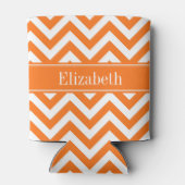 Rafraîchisseur Pour Canette Citrouille White Chevron, nom Citrouille Monogram (Dos)