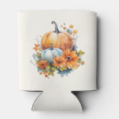 Rafraîchisseur Pour Canette Citrouilles d'automne avec Fleurs et Foliage (Dos)