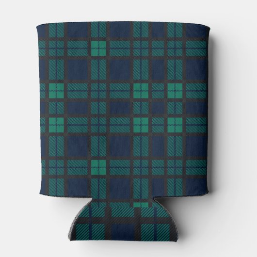 Rafraîchisseur Pour Canette Clan Black Watch Tartan Plaid Blue Green Check (Dos)