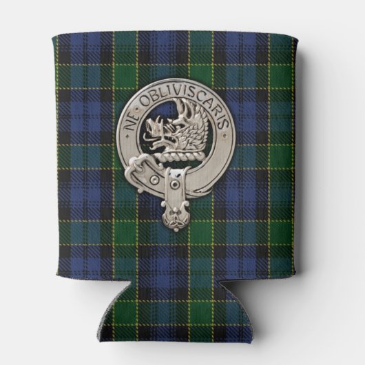 Rafraîchisseur Pour Canette Clan Campbell Crest et Breadalbane Tartan (Dos)
