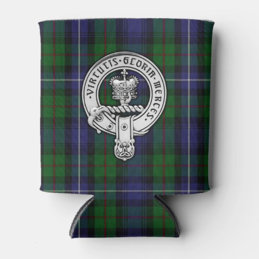 Rafraîchisseur Pour Canette Clan Donnachaidh (Robertson) Crest /Hunting Tartan (Devant)