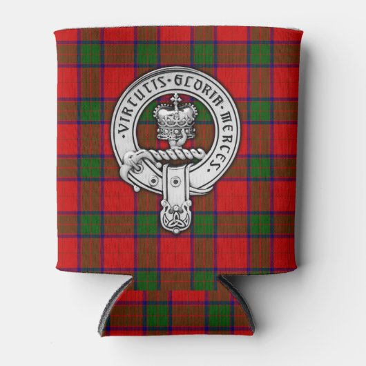 Rafraîchisseur Pour Canette Clan Donnachaidh (Robertson) Crest & Tartan (Devant)