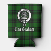 Rafraîchisseur Pour Canette Clan Graham Crest Badge et Tartan (Devant)