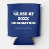 Rafraîchisseur Pour Canette Classe Bleue de 2025 Graduation scolaire personnal (Devant)
