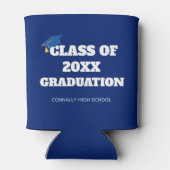 Rafraîchisseur Pour Canette Classe Bleue de 2025 Graduation scolaire personnal (Dos)