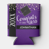 Rafraîchisseur Pour Canette Classe de 2021 Graduation Party Purple (Devant)