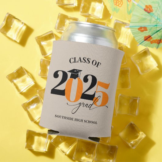 Rafraîchisseur Pour Canette Classe de 2025 Graduate Modern Orange (Été in situ)