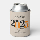 Rafraîchisseur Pour Canette Classe de 2025 Graduate Modern Orange (Can devant)