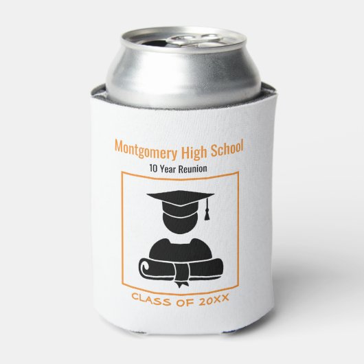 Rafraîchisseur Pour Canette Classe Reunion Black Orange Custom Memento (Can devant)
