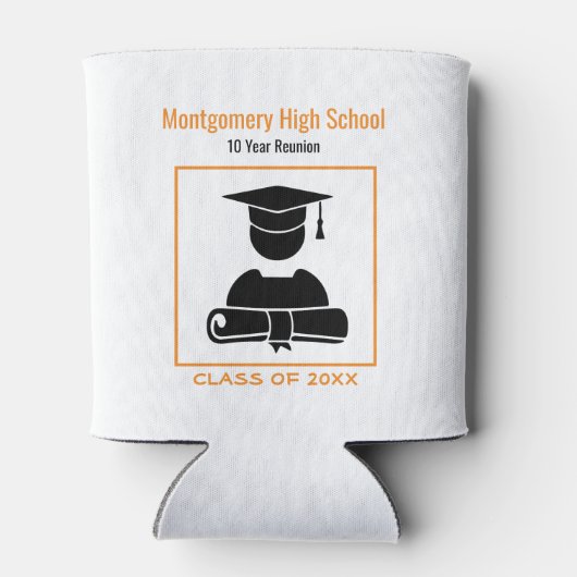 Rafraîchisseur Pour Canette Classe Reunion Black Orange Custom Memento (Dos)