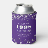 Rafraîchisseur Pour Canette Classe Reunion Purple Silver Stars Personnalisé (Can devant)