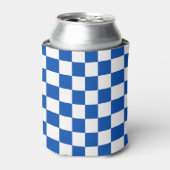 Rafraîchisseur Pour Canette Classic cobalt blue checkerboard (Can devant)