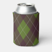 Rafraîchisseur Pour Canette Classic Dark Green Argyle Pattern Monogram (Can Dos)