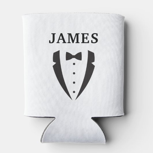 Rafraîchisseur Pour Canette Classic Groomsman Bow Cravate Tuxedo (Dos)