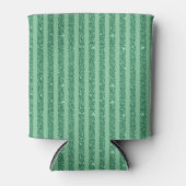 Rafraîchisseur Pour Canette Classic Jade Green Glitter Style Vertical Stripes (Devant)