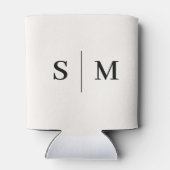 Rafraîchisseur Pour Canette Classic Monogram Elegant White Wedding Can Cooler (Dos)