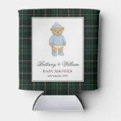Rafraîchisseur Pour Canette Classic Preppy Bear Designer Plaid Baby Shower (Devant)