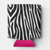 Rafraîchisseur Pour Canette Classic Zebra Stripes Bright Pink Monogram (Dos)