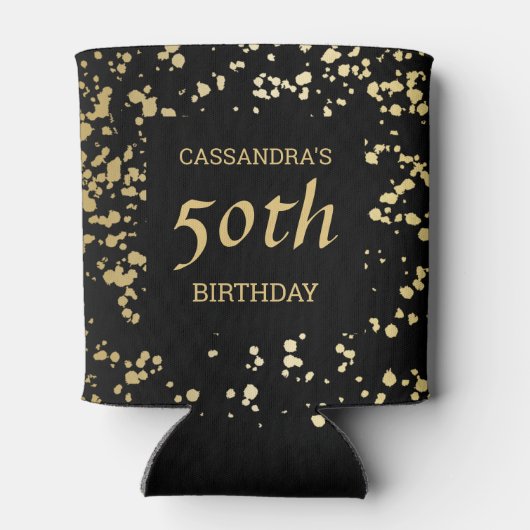 Rafraîchisseur Pour Canette Classy Egypt Gold arrose noir Anniversaire (Dos)