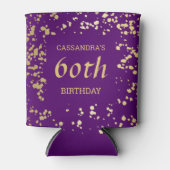 Rafraîchisseur Pour Canette Classy Egypt Gold Sprinkings violet Anniversaire (Devant)