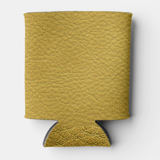 Rafraîchisseur Pour Canette Closeup en cuir jaune