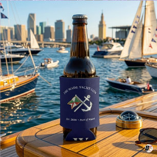 Rafraîchisseur Pour Canette Club de Yacht Nom Personnalisé Ancre Naútica Avec