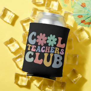 Rafraîchisseur Pour Canette Club d'enseignant cool Rétro Groovy Retour à l'éco
