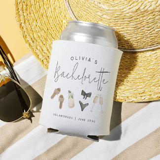 Rafraîchisseur Pour Canette Coastal Summer Personalized Bachelorette Party