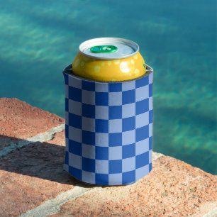 Rafraîchisseur Pour Canette Cobalt Blue Checkerboard