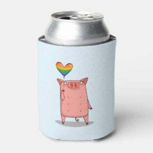 Rafraîchisseur Pour Canette Cochon Avec Ballot Arc-En-Ciel
