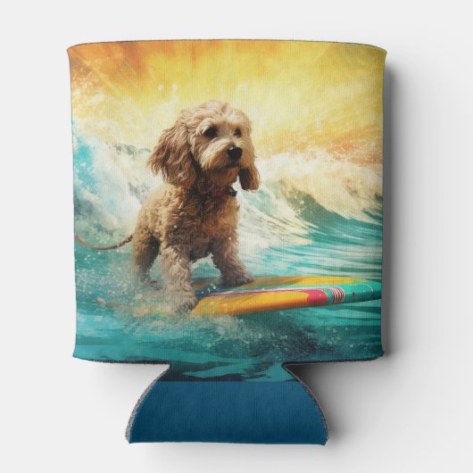 Rafraîchisseur Pour Canette Cockapoo Beach Surf Paining (Dos)
