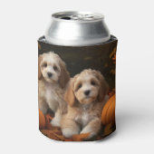 Rafraîchisseur Pour Canette Cockapoo Puppy Citrouille d'automne (Can devant)